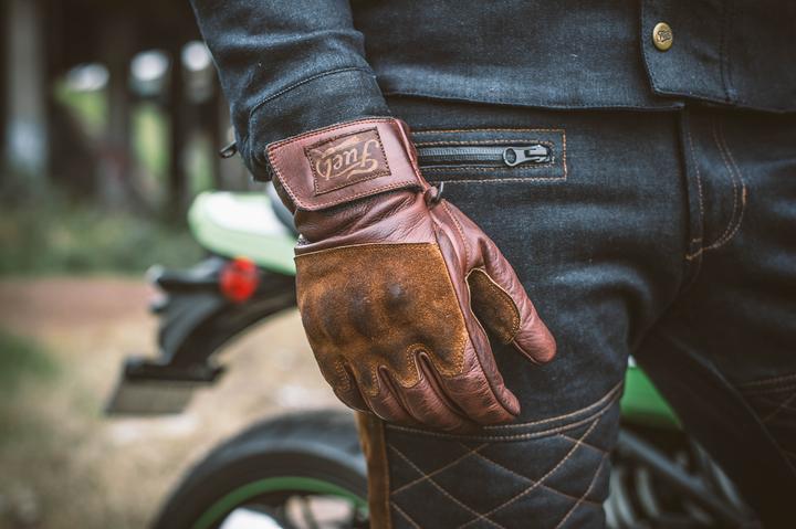 Gants Moto Cuir De Chèvre Vintage Marron - Doigts Complets, été/automne, écran Tactile, Tailles M/L/XL